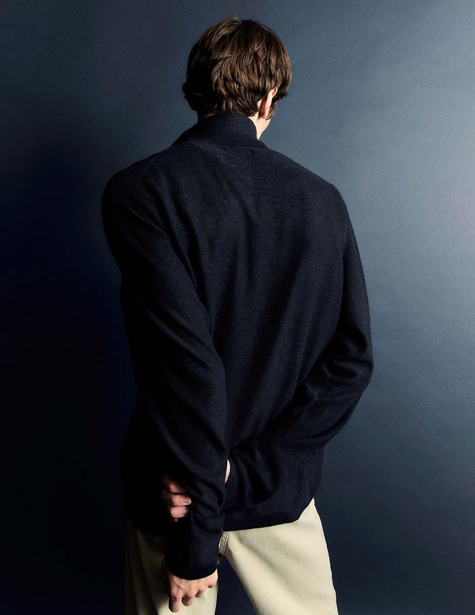 Suéter cuello polo para hombre 8